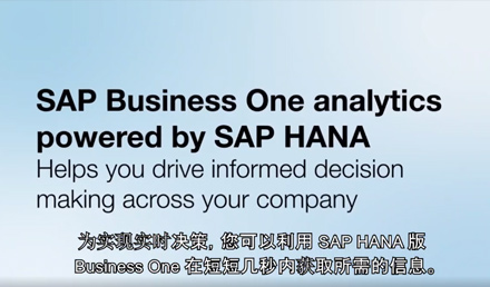 SAP Business One HANA讓您的決策更簡單、準(zhǔn)確